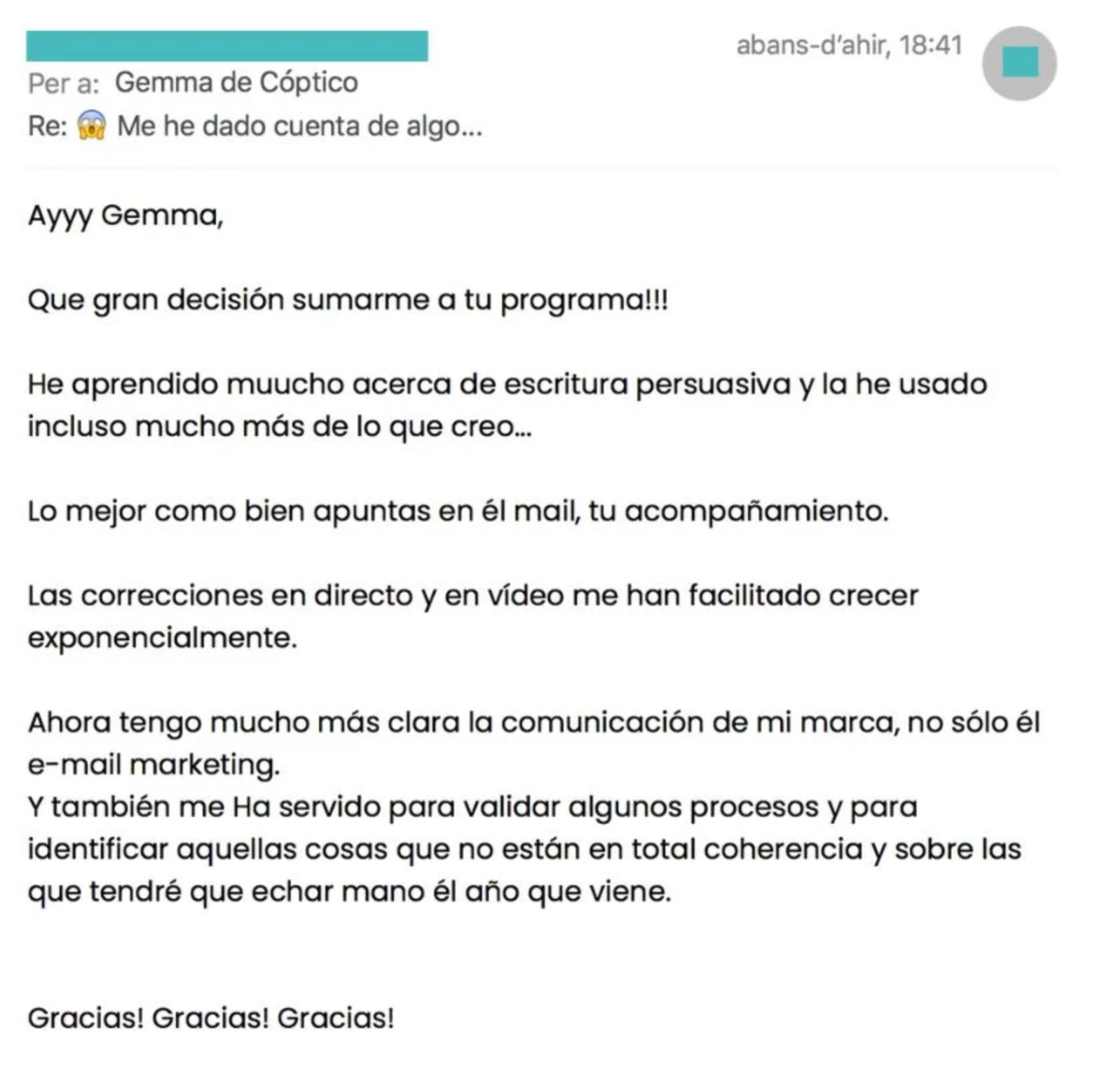 Testimonio experiencia en mail land